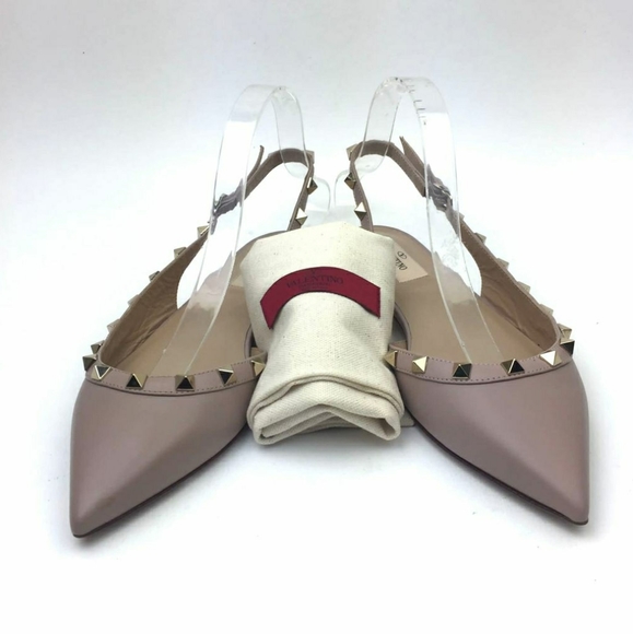 VALENTINO Rockstud Slingback sandals sz 7 - Picture 2 of 13